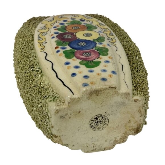 Vintage Revelation Japan Floral Textured Ceramic Vase 8 inch Tall - Picture 6 of 7